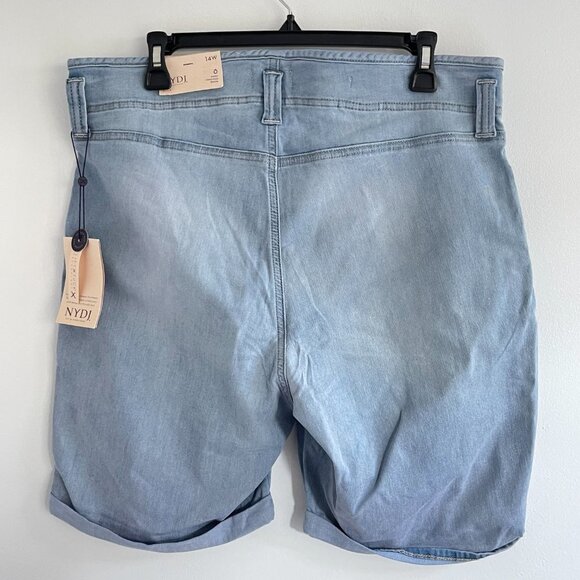 NYDJ High-Rise Ella Shorts w/ Binding Detail Size 14W - Picture 2 of 6